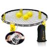 GOOX Outdoor Beach Ball Game Light Up Set with Carrying Bag, 3 Balls, Net and Strip Light - Roundnet Game Set for Adults - Played Outdoors, Indoors, Beach, Lawn, Yard and Park view 1