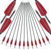 30/31 Inch Carbon Arrow Spine 400 500 600 Natural Turkey Feather Competition Target Practice Hunting Arrow for Traditional Long Recurve Bow and Compound Bow 12Pcs (31 Inch,Spine 600) view 1