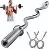 OKUGAFIT 47" Olympic EZ Curl Bar for 2-inch Plates - Ez Bar - Ez Barbell Curl Bar for Weight Lifting Bicep,Hip Thrusts,Squat, with 2 Spring Collars view 1