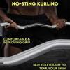 OKUGAFIT 47" Olympic EZ Curl Bar for 2-inch Plates - Ez Bar - Ez Barbell Curl Bar for Weight Lifting Bicep,Hip Thrusts,Squat, with 2 Spring Collars view 2