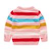 Loloda Girls Boys Long Sleeve Pullover Tops Kids Crewneck Casual Loose T-Shirt Stripes Sweatshirt Fall Blouse Pink 2-3 Years view 2