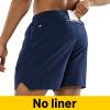 MIER Men's Workout Running Shorts 5 Inch Breathable Quick Dry Athletic Gym Shorts, Zipper Pockets, Elastic Waisted, Navy, XXL view 2