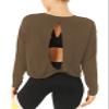 Bestisun Workout Tops Long Sleeve Yoga Shirts Open Back Running Exercise Clothes for Women Brown XL view 1