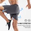 MIER Men's 5 Inch Running Shorts with Pockets Quick Dry Lightweight Gym Workout Athletic Shorts, Elastic Waist, Dark Grey, XXL view 4