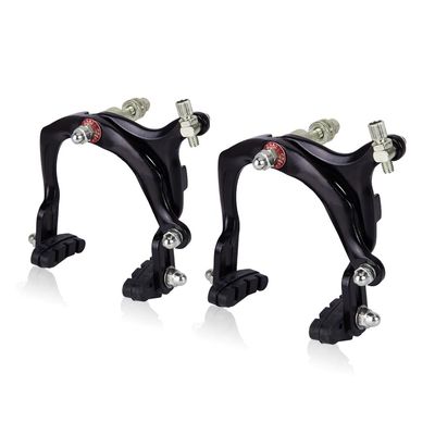 Mimoke 1 Pairs of C-Brake Caliper Brake Arm Bicycle Rim Brake Sets Front and Rear V-Brake with 70mm Pads Long Arm 110mm Aluminum Alloy (Style B)