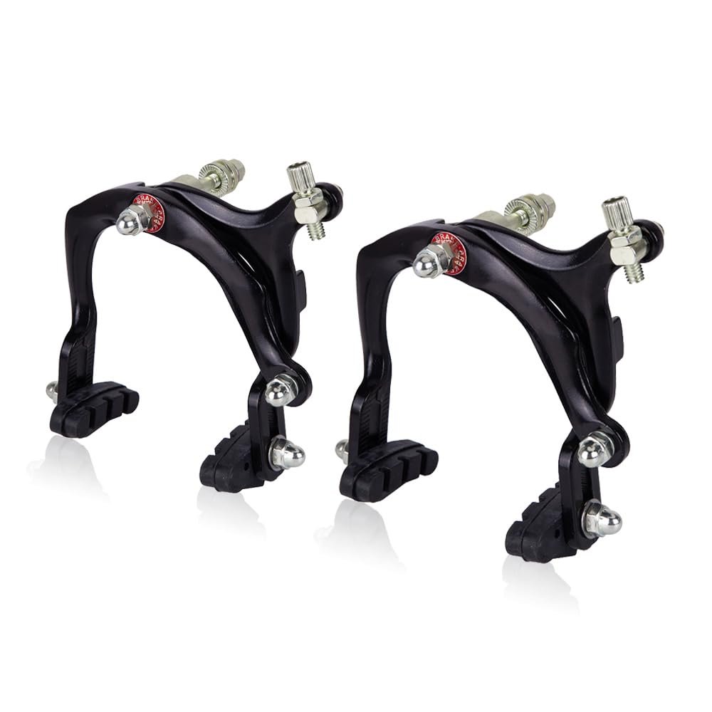 Mimoke 1 Pairs of C-Brake Caliper Brake Arm Bicycle Rim Brake Sets Front and Rear V-Brake with 70mm Pads Long Arm 110mm Aluminum Alloy (Style B)