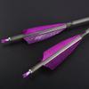 SHARROW 33 inch Carbon Arrow Hunting Arrows 400 Spine with 100 Grain Removable Tips for Archery Compound & Recurve & Traditional Bow Hunting Practice Shooting 6/12pcs (12pcs, Purple) view 2