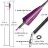 SHARROW 33 inch Carbon Arrow Hunting Arrows 400 Spine with 100 Grain Removable Tips for Archery Compound & Recurve & Traditional Bow Hunting Practice Shooting 6/12pcs (12pcs, Purple) view 4