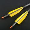 SHARROW 33 inch Carbon Arrow Hunting Arrows 400 Spine with 100 Grain Removable Tips for Archery Compound & Recurve & Traditional Bow Hunting Practice Shooting 6/12pcs (12pcs, Yellow) view 2