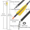 SHARROW 33 inch Carbon Arrow Hunting Arrows 400 Spine with 100 Grain Removable Tips for Archery Compound & Recurve & Traditional Bow Hunting Practice Shooting 6/12pcs (12pcs, Yellow) view 4