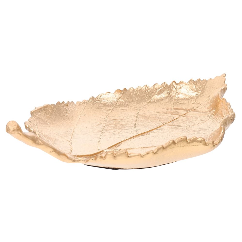 Beaupretty 1pc Creative Leaf-shaped Jewelry Tray Organizer for Rings Necklaces Decorative Storage Plate for Home Bathroom Living Room Design