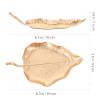 Beaupretty 1pc Creative Leaf-shaped Jewelry Tray Organizer for Rings Necklaces Decorative Storage Plate for Home Bathroom Living Room Design view 4
