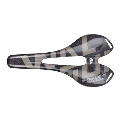 WALGUN WG1050 Full Carbon Saddle Road MTB Mountain Bike Seats for Men Women Lightweight 3k Carbon Bicycle Saddle 143mm with Oval 7 * 9mm Carbon Rail Bike Saddles (Gray Logo)