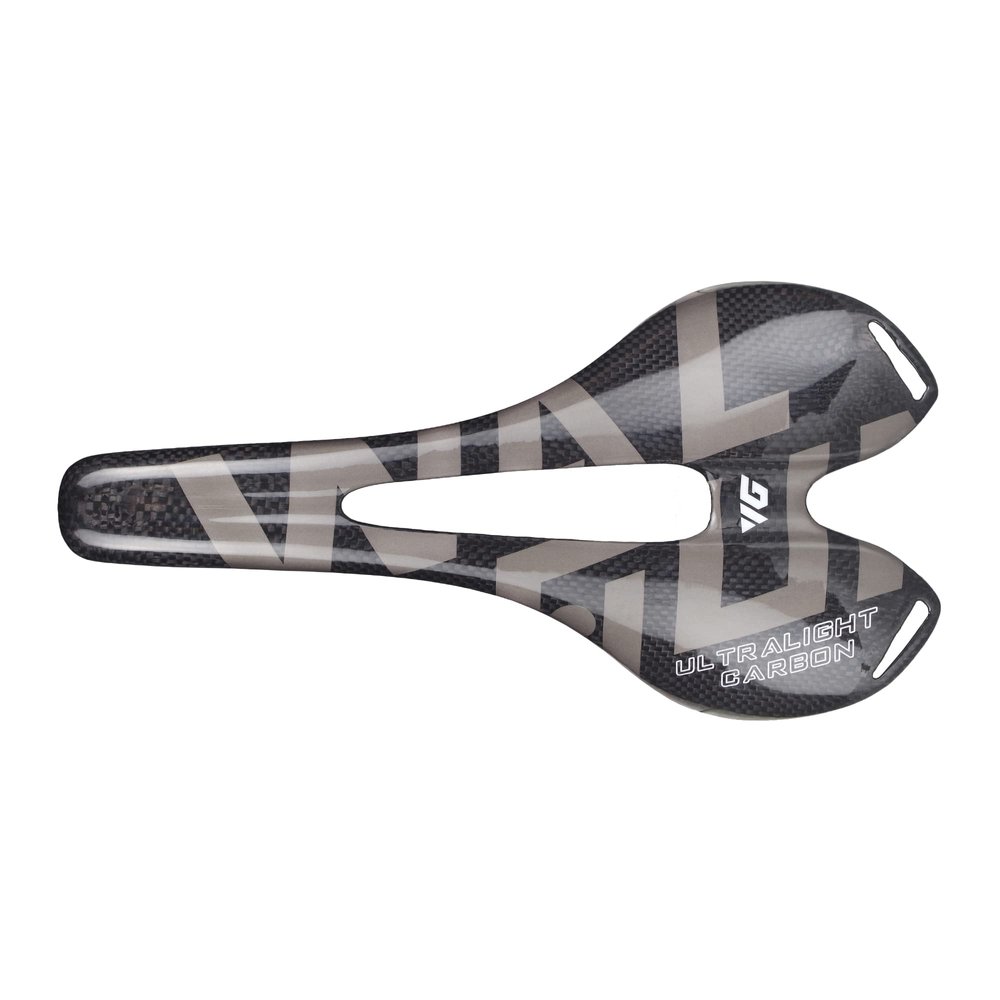 WALGUN WG1050 Full Carbon Saddle Road MTB Mountain Bike Seats for Men Women Lightweight 3k Carbon Bicycle Saddle 143mm with Oval 7 * 9mm Carbon Rail Bike Saddles (Gray Logo)