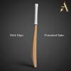 AnNafi Kashmir Willow Cricket Bat Long Blade Bat for Leather Ball | Premium Quality| Top Grade Custom Made Thick Edge Light Weight | Full Size Cover (Short Handle, Long Blade) view 3