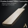 AnNafi Kashmir Willow Cricket Bat Long Blade Bat for Leather Ball | Premium Quality| Top Grade Custom Made Thick Edge Light Weight | Full Size Cover (Short Handle, Long Blade) view 4
