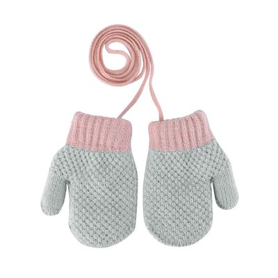 HKSICHENGKEJI Toddler Winter Warm Mittens Baby Soft Plush Gloves Knit Fleece Lined Ski Snow Gloves for Boys Girls 1-3 Years