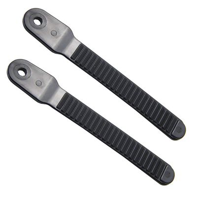 UP100 1 Pair & 2PCS Length 6.5 Inch Snowboard Binding Toe Ladder Straps Plastic Black