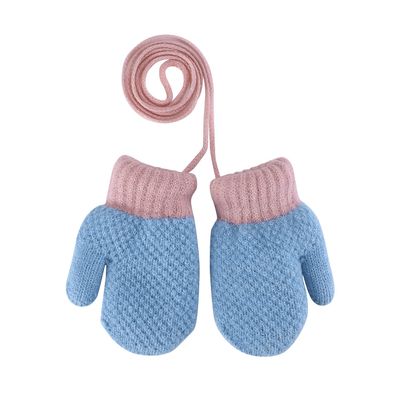 HKSICHENGKEJI Toddler Winter Warm Mittens Baby Soft Plush Gloves Knit Fleece Lined Ski Snow Gloves for Boys Girls 1-3 Years