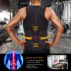 ZOUYUE Mens Sweat Sauna Vest for Waist Trainer, Sweat Sauna Suit Zipper Neoprene Workout Vest for Men with Adjustable Double Belt & Tank Top-S view 3