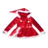 Loloda Kids Girls Christmas Santa Claus Costume Figure Ice Skating Dance Princess Tutu Dress Leotard Red 10 Years view 3