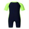 Yihuimin Unisex Kids 1ps Swimwear Zippered Shorty Wetsuit Swimsuit Color Contrast Bathing Suit for Surfing Navy Blue&Fluorescen 8-10 Years view 2