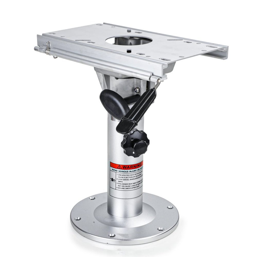 NORTHCAPTAIN Adjustable Aluminum Marine Boat Seat Pedestal with Slide,Silver