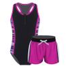 Yihuimin 2Pcs Kids Girls Printed Swimwear Racer Back Romper and Boyshorts Set Bathing Suits for Surfing Rose Red 14 Years view 3