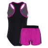 Yihuimin 2Pcs Kids Girls Printed Swimwear Racer Back Romper and Boyshorts Set Bathing Suits for Surfing Rose Red 14 Years view 4