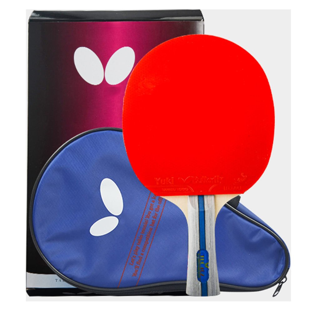 LINGOSHUN Table Tennis Racket Professional,5 Ply Wood,Ping Pong Paddle Set,Training Racquet Kit,with Portable Bag / 4 Stars/Long Handle