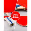 LINGOSHUN Table Tennis Racket Professional,5 Ply Wood,Ping Pong Paddle Set,Training Racquet Kit,with Portable Bag / 4 Stars/Long Handle view 4