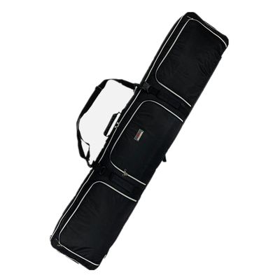 UNISTRENGH 2 in 1 Padded Snowboard Bag with Wheels Travel Bag for Skis Single Snowboard and Boots (Black with white edge (Without Wheels), 180cm)