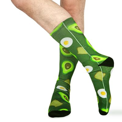 Benefeet Sox Funny Avocado Socks for Men Novelty Colorful Dress Socks with Designs Cute Food Themed Socks Crazy Cool Avocado Gifts for Avocado Lover 3D Print Patterned Socks Weird Gag Christmas Gifts