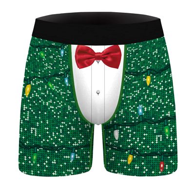 Ainuno Holiday Boxer Briefs for Men Funny Christmas underwear Novelty Gag Gifts Humorous Holiday Underwear Man Birthday Novelty Boxers Ugly Xmas Underwear Trunks Adults Pj Pants 20th 30th 40th
