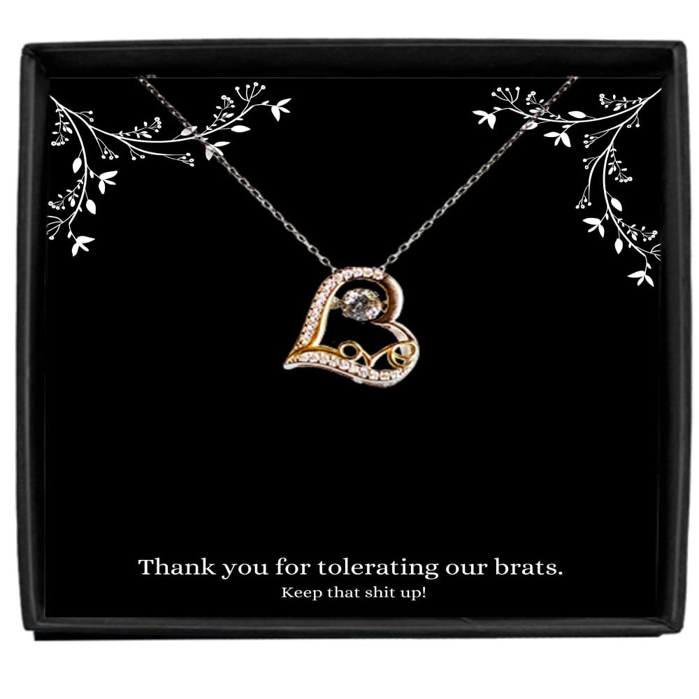 Nanny Gifts, Sunflower Necklace, for The Babysitter, Appreciation for Daycare Provider - Love Dancing Necklace