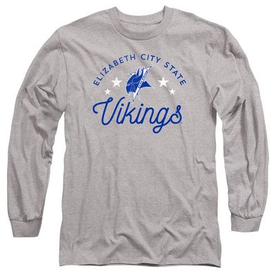 Elizabeth City State University Official Vikings Unisex Adult Long-Sleeve T Shirt,Athletic Heather, 3X-Large