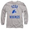 Elizabeth City State University Official Vikings Logo Unisex Adult Long-Sleeve T Shirt,Athletic Heather, X-Large view 1