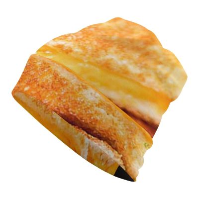 BAIKUTOUAN Grilled Cheese Sandwich Soft Warm Skull Cap Lightweight Beanies Hat For Men Women Slouchy Cycling Work Sleep