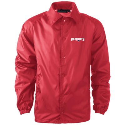 Dunbrooke Men's Red New England Patriots Coaches Classic Raglan Full-Snap Windbreaker Jacket