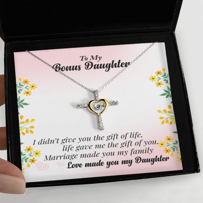 Bonus Daughter. Gift of Life | Cross Dancing Necklace - Cross Dancing Necklace