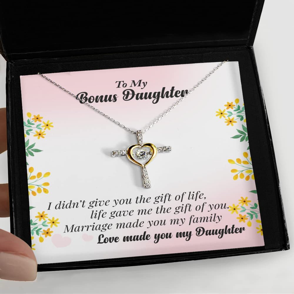 Bonus Daughter. Gift of Life | Cross Dancing Necklace - Cross Dancing Necklace