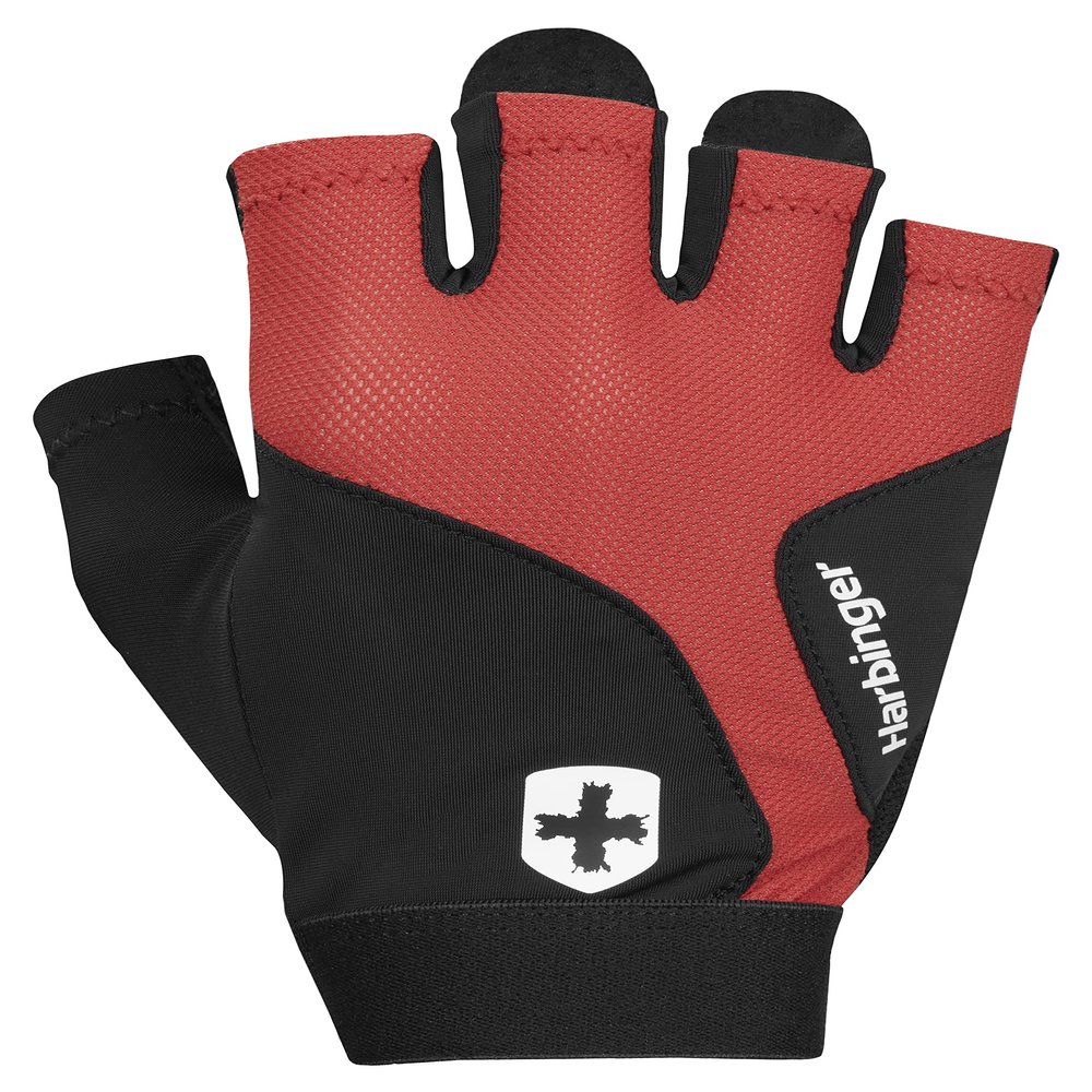 Harbinger Flexfit Weight Lifting Gloves 2.0, Large, Red
