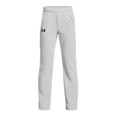 Under Armour Boys ArmourFleece Straight Leg Pant, (014) Halo Gray / / Black, Youth X-Small