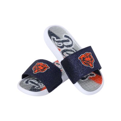 FOCO Chicago Bears NFL Womens Glitter Gel Slide - S