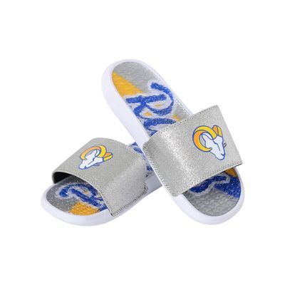 FOCO Los Angeles Rams NFL Womens Glitter Gel Slide - XL