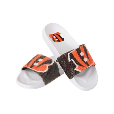 FOCO Cincinnati Bengals NFL Womens Big Logo Shimmer Slide - M