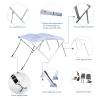 Savvycraft 4 Bow Bimini Top, 10 Feet Long Square Tube Bimini Top Set, Includes Marine Grade Canvas Cover, Storage Boot, Rear Poles with 1 Inch Aluminum Frame, Green, 4 Bow 120" L 54" H 97"- 103" W view 2