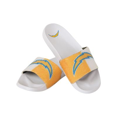 FOCO Los Angeles Chargers NFL Womens Big Logo Shimmer Slide - L