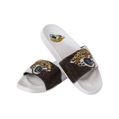 FOCO Jacksonville Jaguars NFL Womens Big Logo Shimmer Slide - S