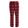 Hanes Men's X Temp Micro Fleece Thermal Set, Small, Charcoal with Red Plaid view 4